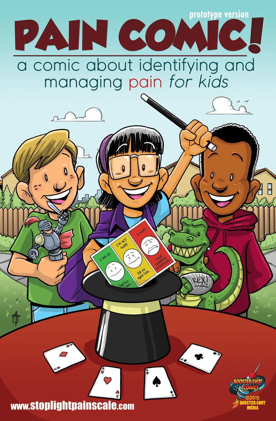 Stoplight Pain Scale Comic Book hero